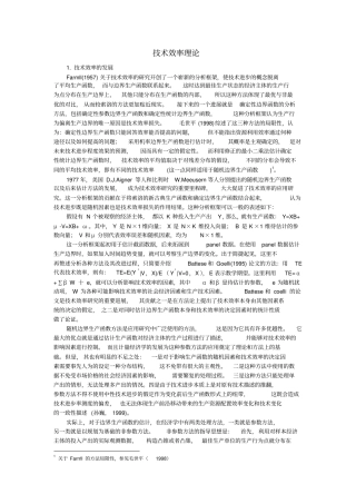 专业技术效率理论