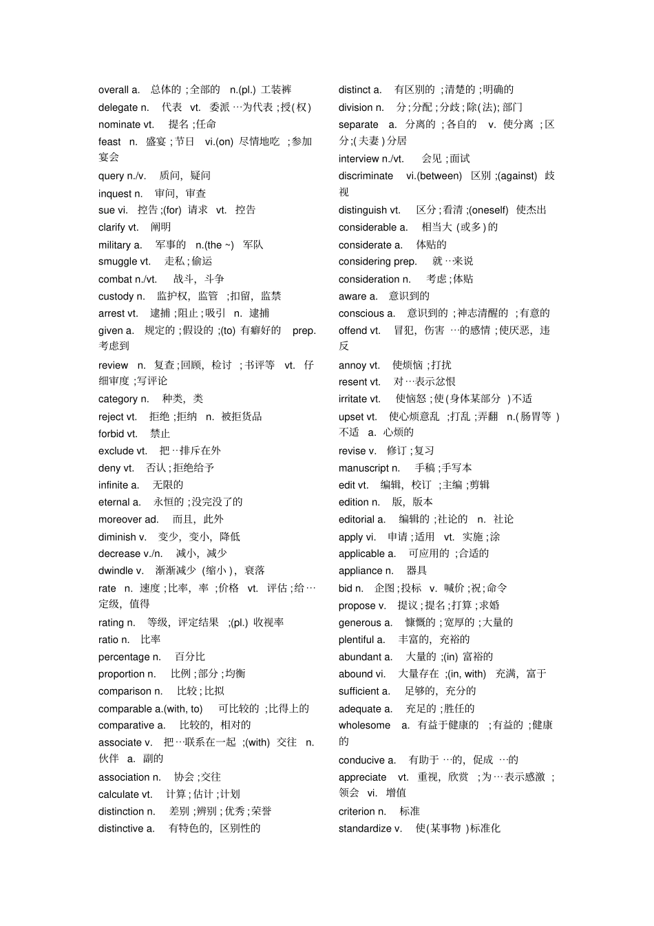 专四高频词汇综述_第2页