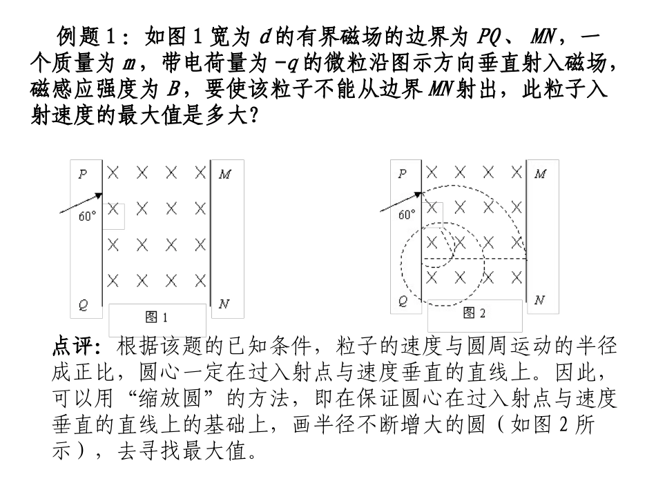带电粒子在有界磁场中运动的最值问题_第2页