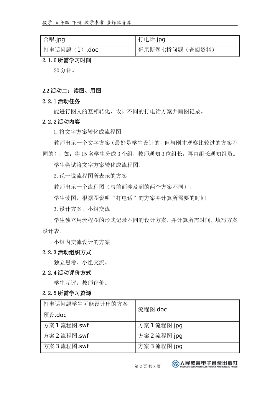 《你能设计几种通知方案并画出流程图吗？》活动建议方案 _第2页