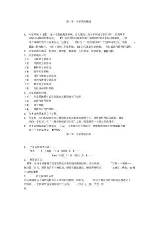 专家系统复习