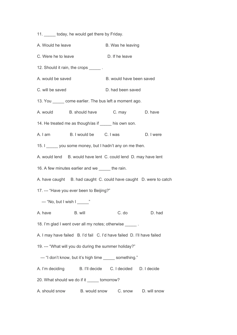 虚拟语气练习_第2页