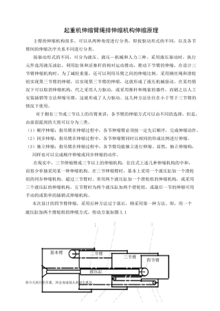 起重机伸缩臂绳排伸缩原理