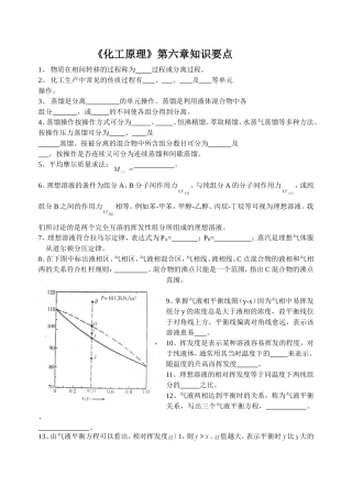 《化工原理》第六章知识要点