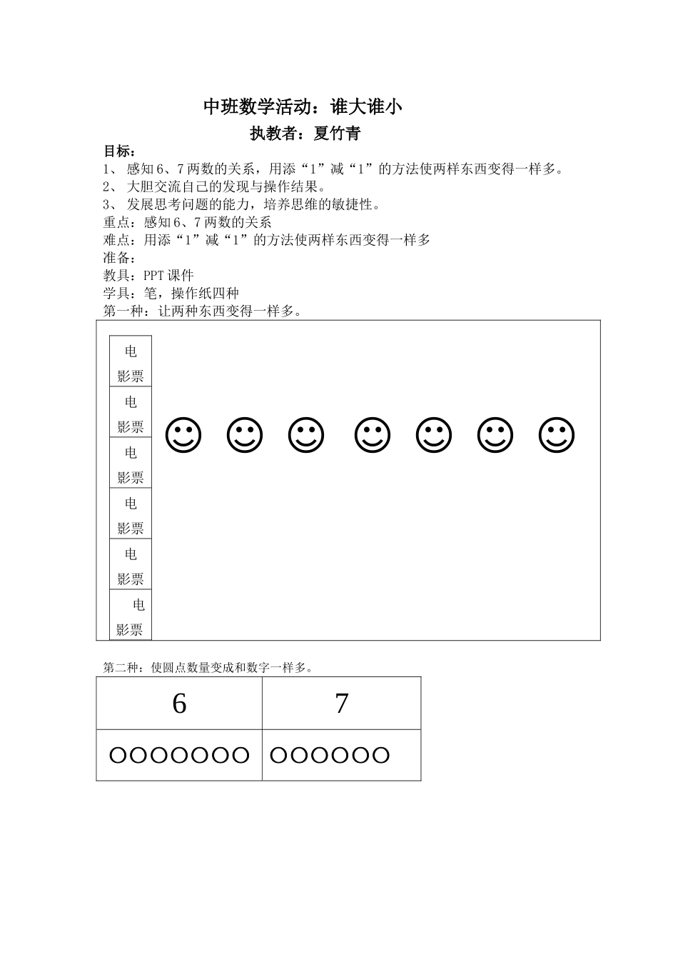 中班数学：谁多谁少_第1页