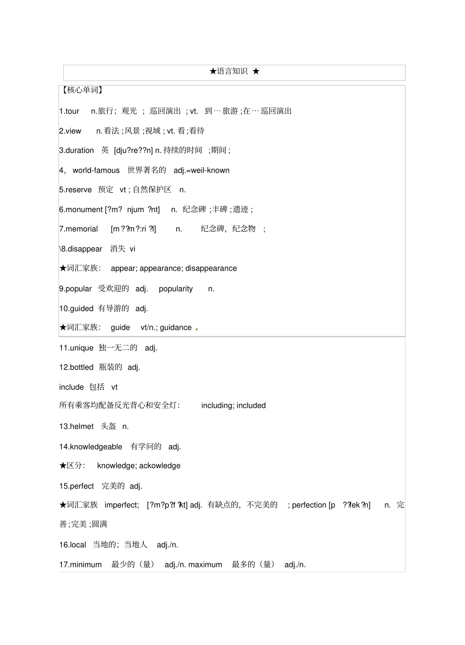 专题032020年高考英语全国I卷阅读理解素材核心词汇语境剖析与练习-备战2020年高考英语最新五年真题中的核_第3页