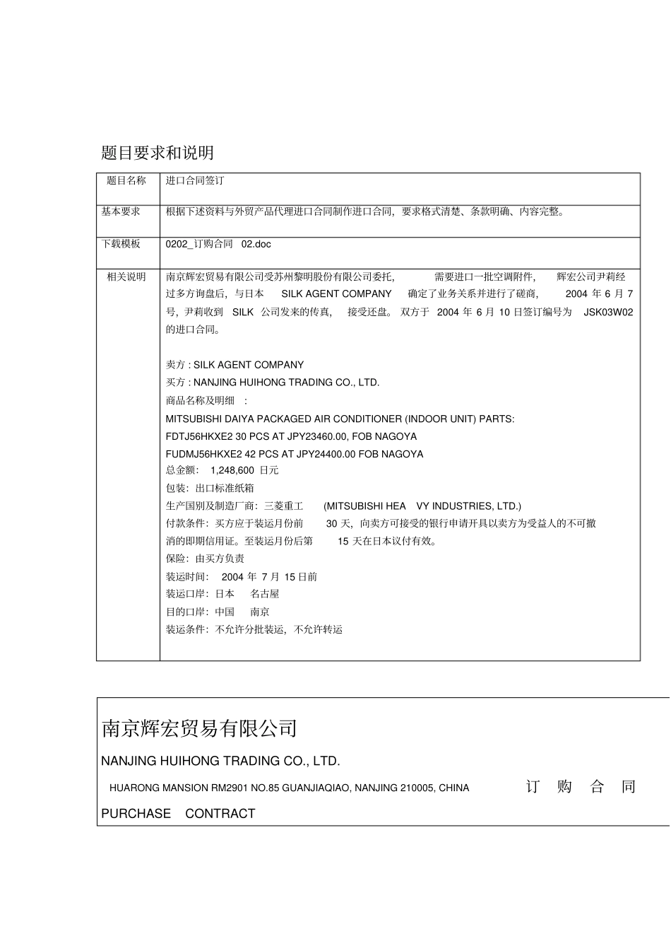 世格进口合同签订_第1页