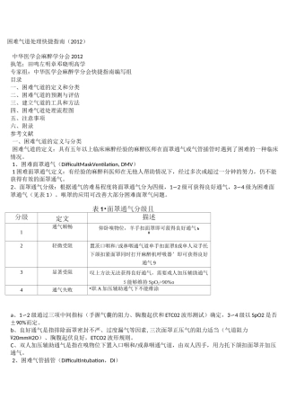 困难气道处理快捷指南