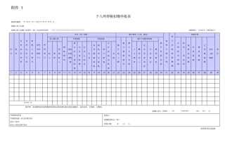 个人所得税扣缴申报表及填表说明