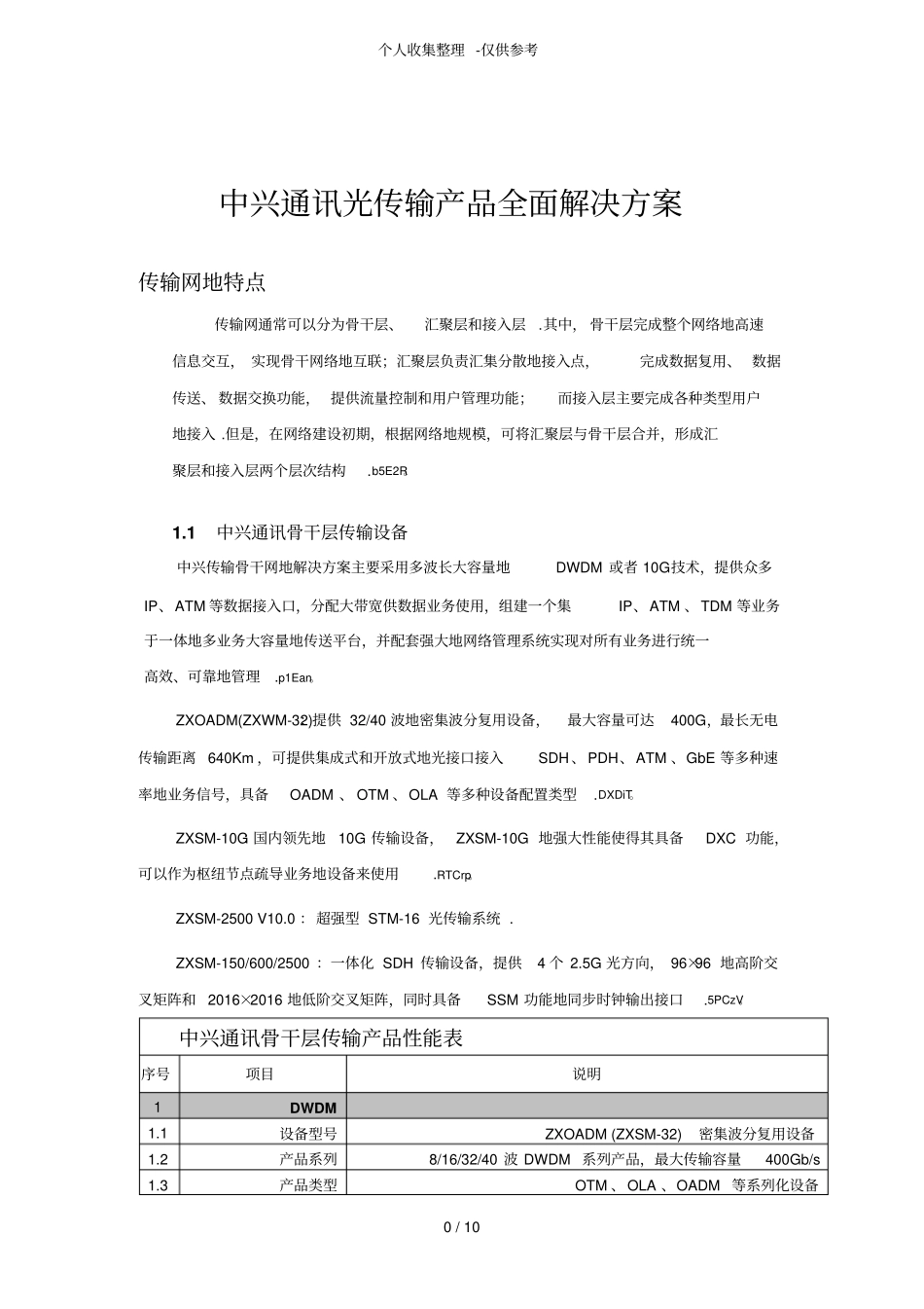 中兴传输产品全面解决实施方案_第1页