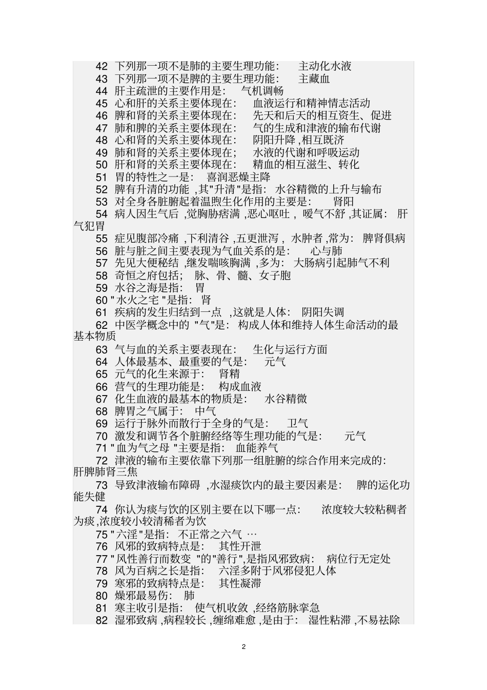 中医一技之长考试试题教程_第2页