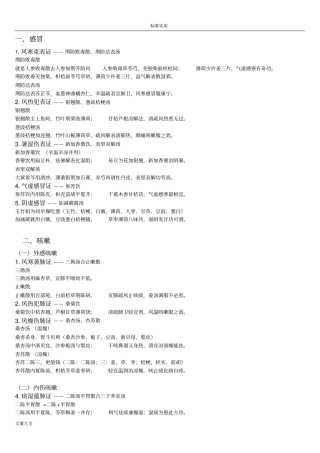 中医学科内科方剂歌诀