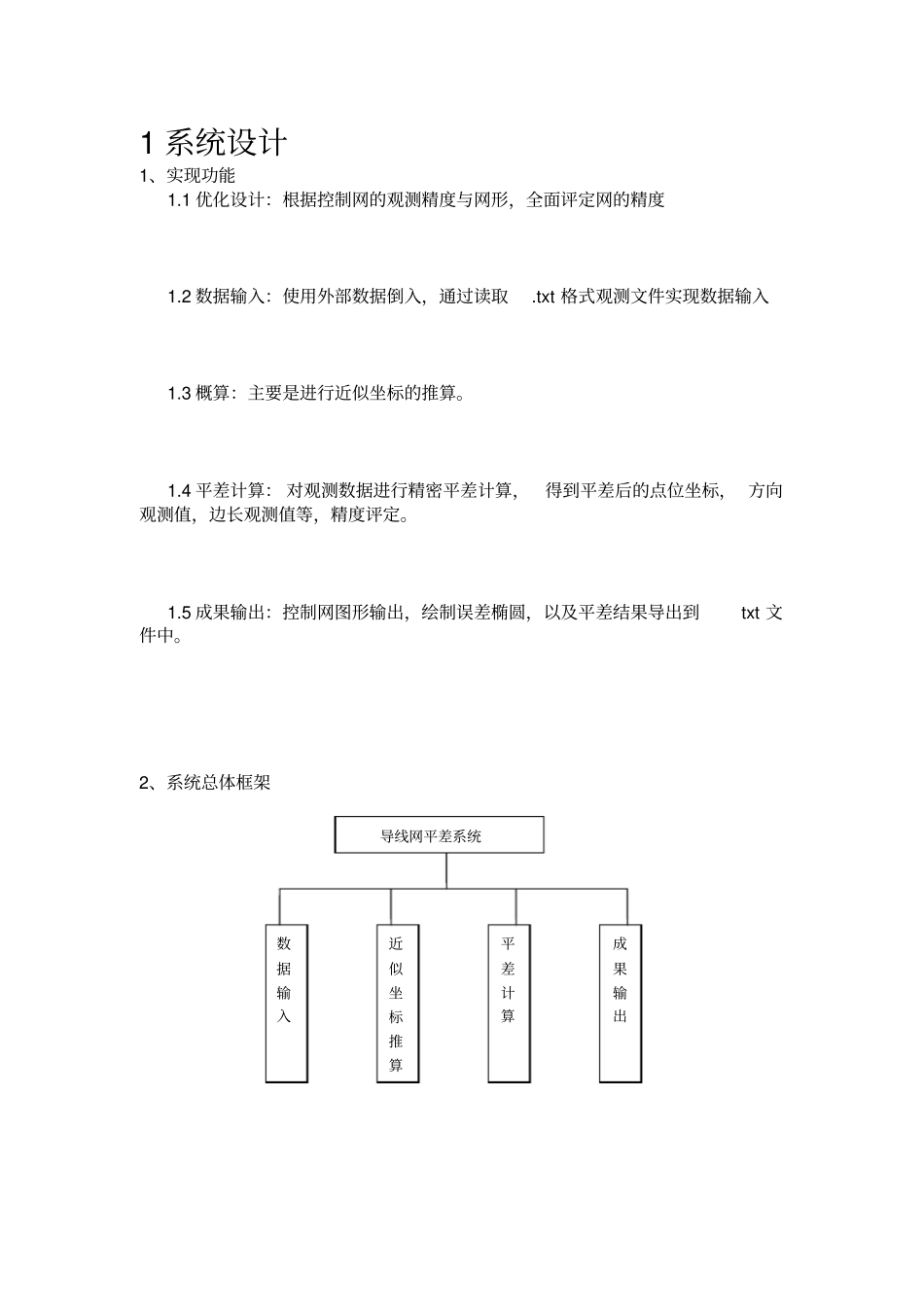 中南大学测绘程序课程设计报告含代码讲解_第2页