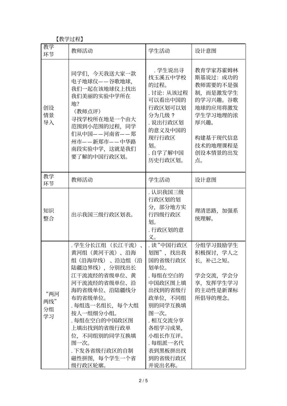 中国34个级行政区划教学设计_第2页