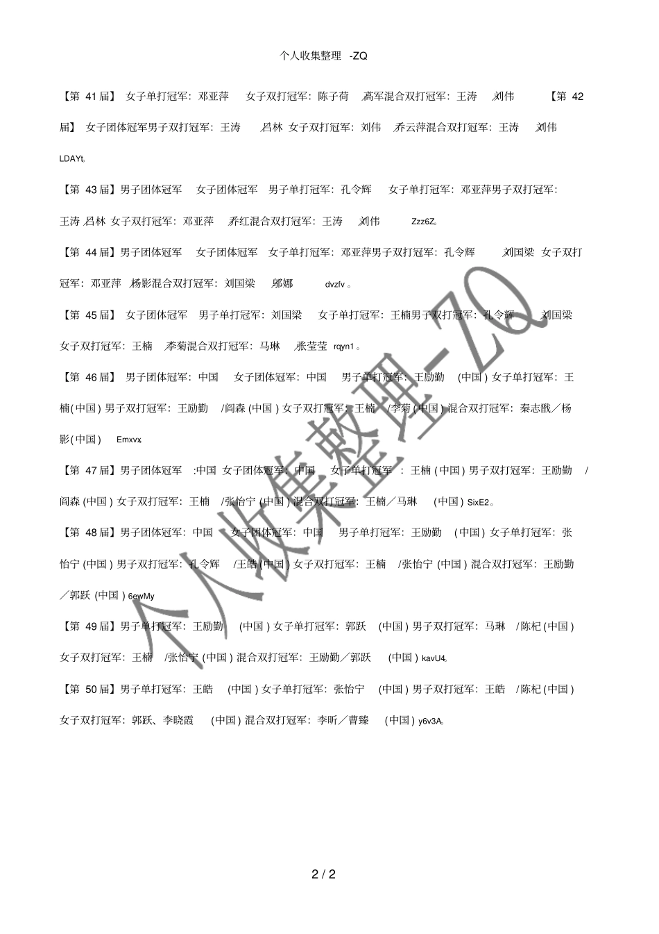 中国乒乓球历届世界冠军_第2页