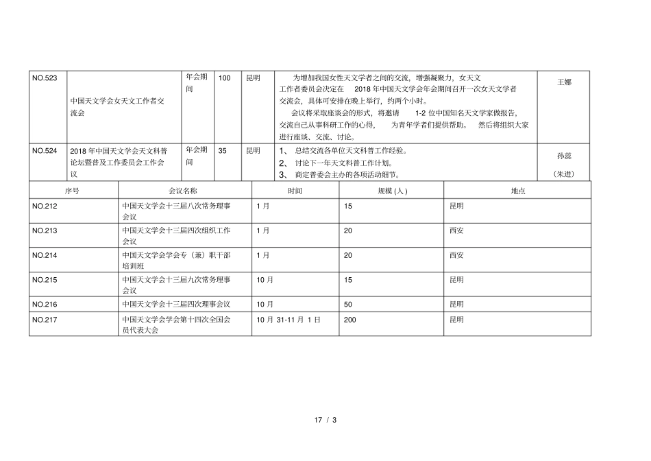 中国天文学会2018年活动计划表_第3页