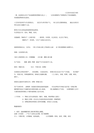 中国工艺美术史复习资料