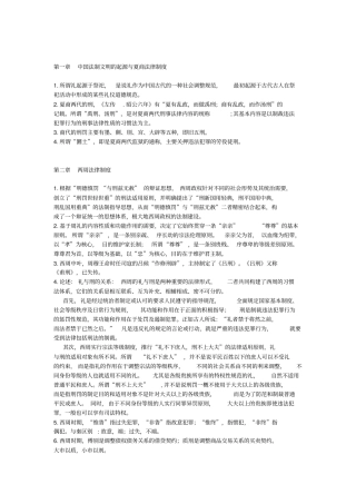 中国法制史考试重点