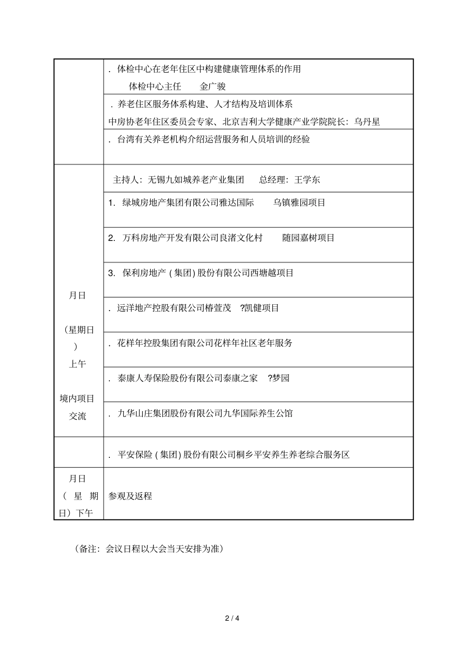 中国老年住区项目交流会暨第二届亚太养老论坛_第2页