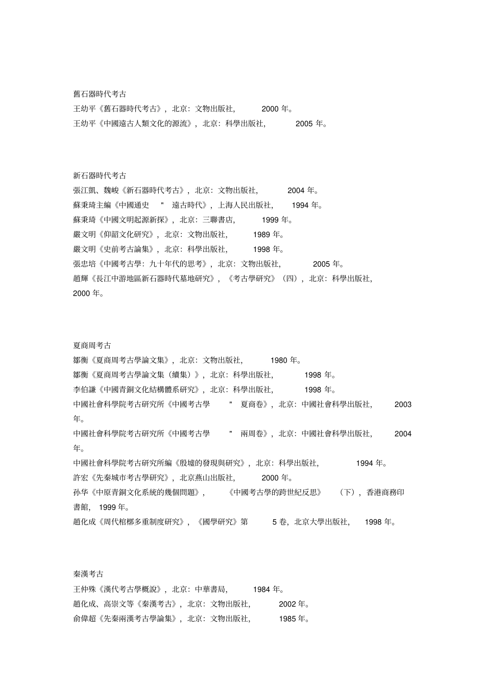 中国考古学参考书目1资料_第2页