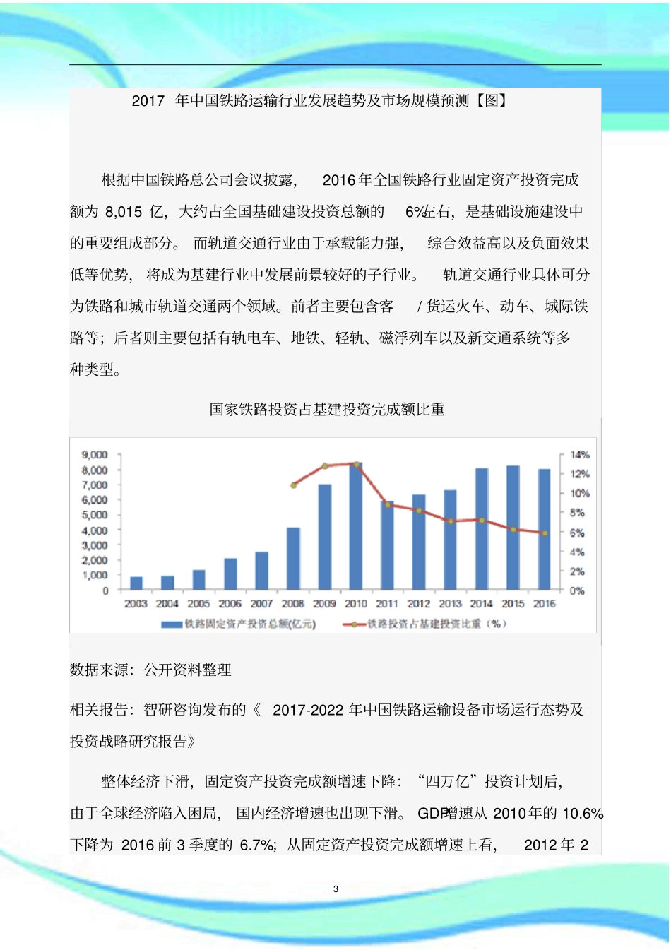 中国铁路运输行业发展趋势及场规模预测_第3页