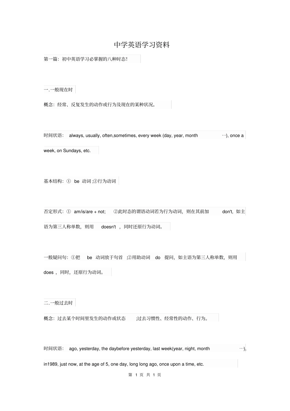 中学英语学习资料_第1页