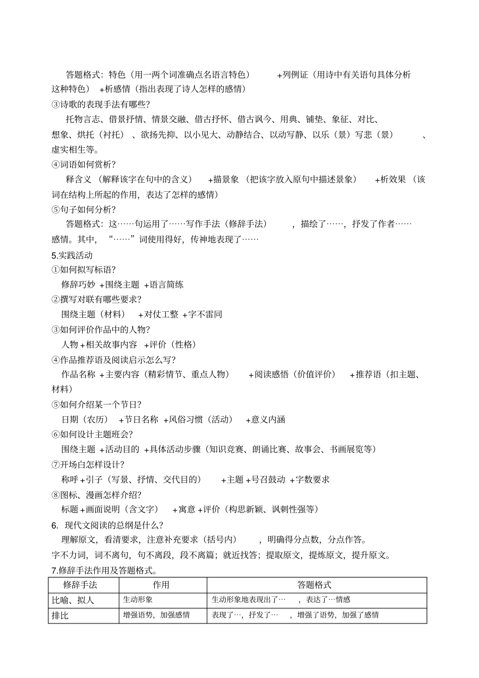 中考语文解题方法归纳_第2页