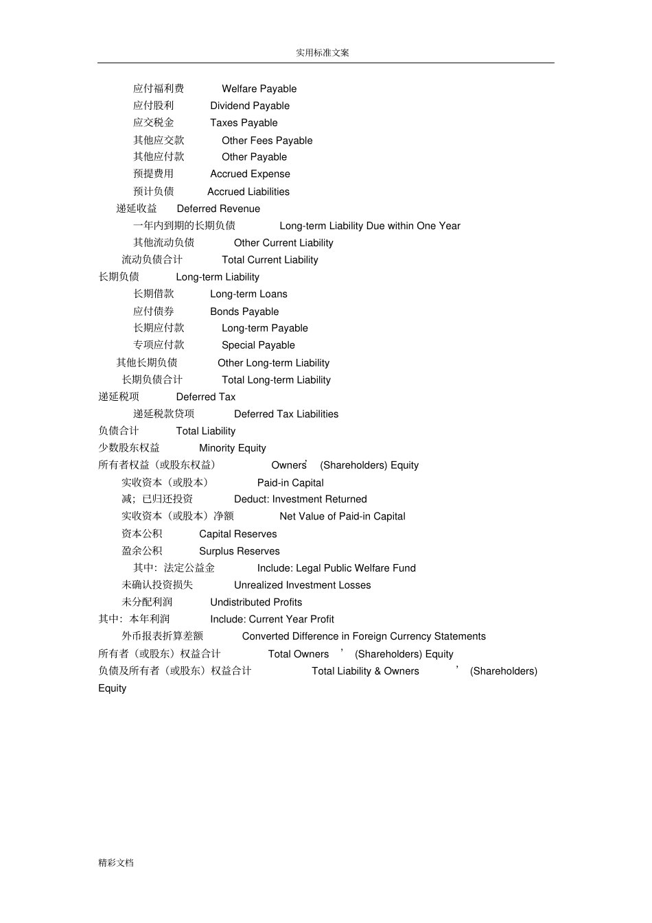 中英文财务报表_第3页