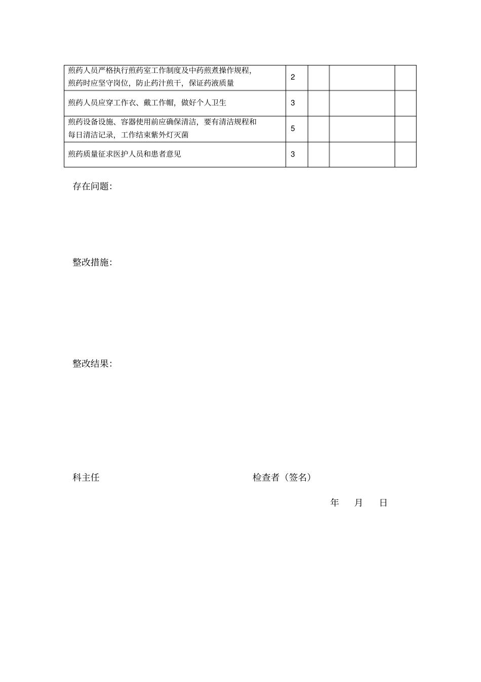 中药煎药质量控制和监测工作考核表改_第2页