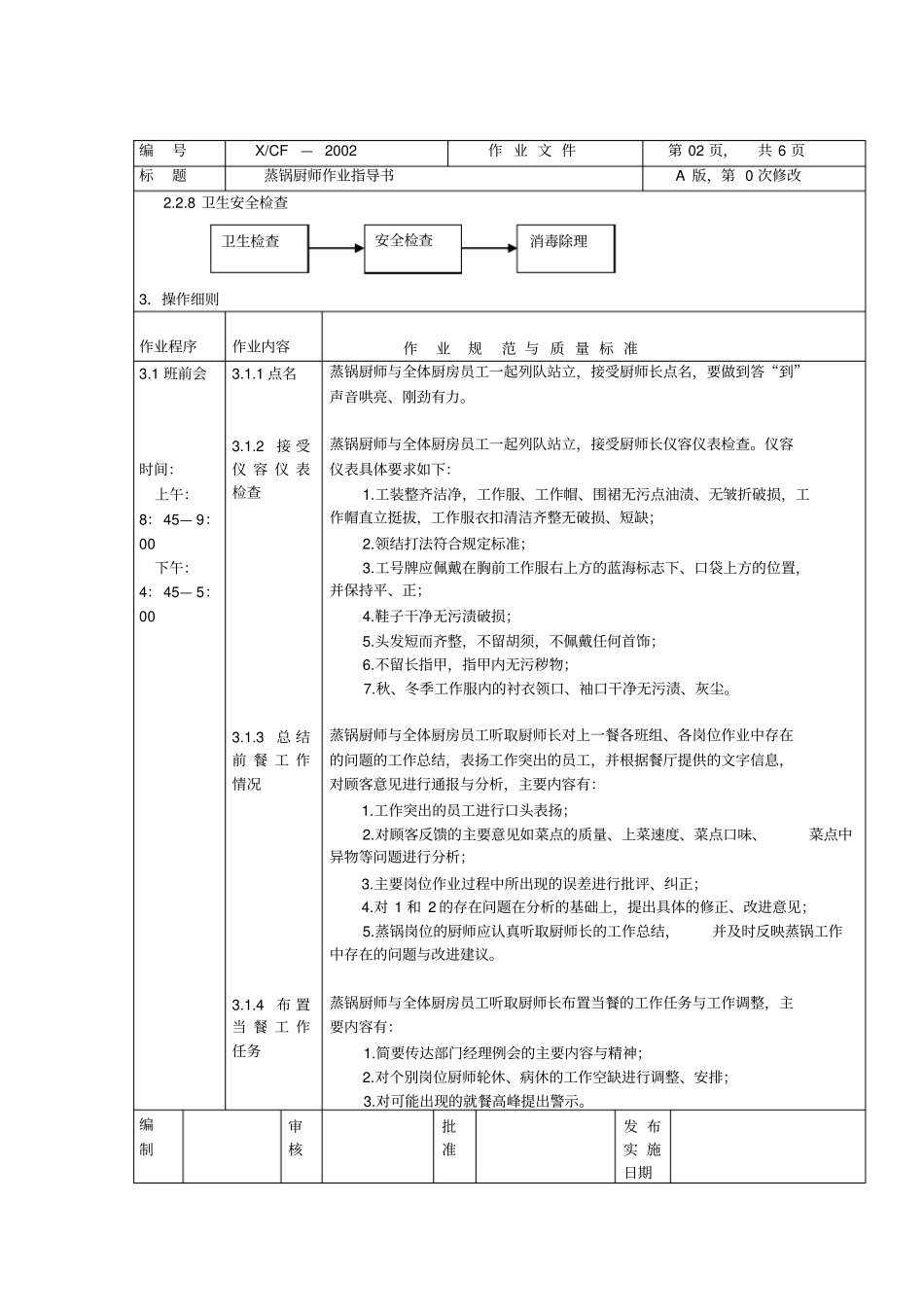 中餐厨房蒸锅岗厨师作业指导书_第2页