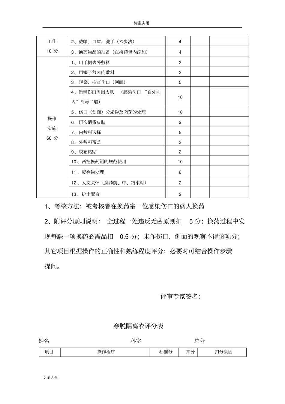 临床三基技能操作考核评分实用标准_第3页