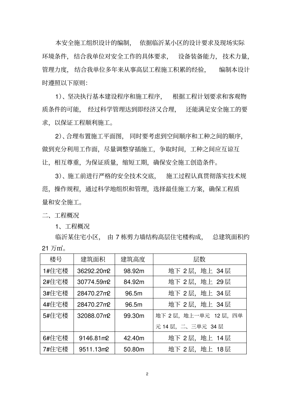 临沂某住宅小区安全施工组织设计剖析_第2页