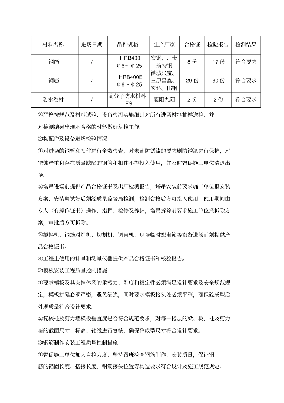 主体结构验收监理评价报告_第3页