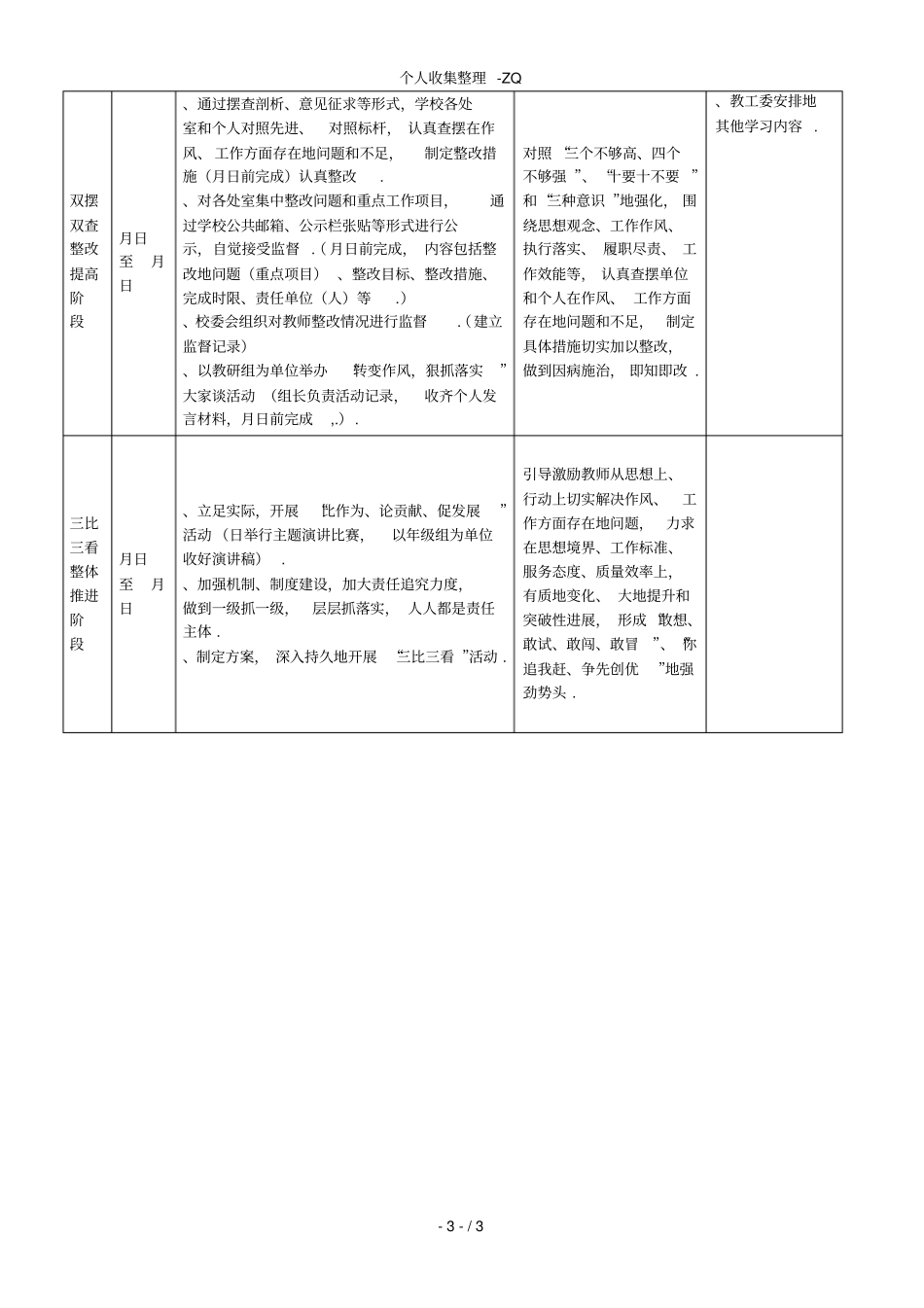 主题教育活动方案配档表_第3页