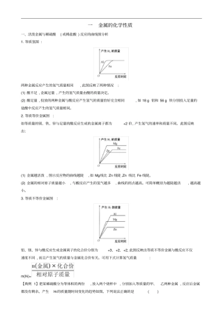 九年级化学下册一金属的化学性质试题新版新人教版