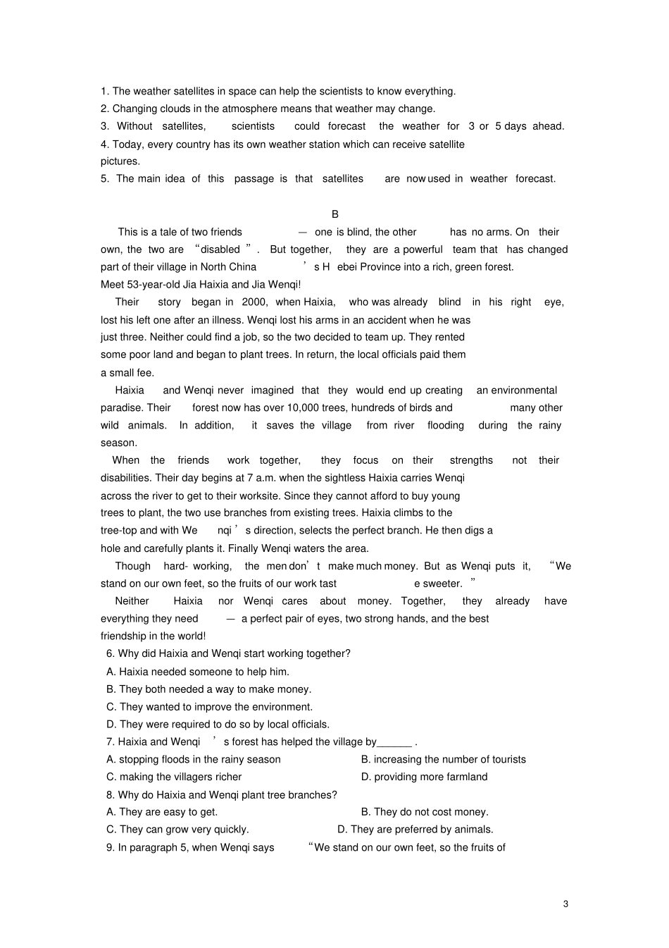 九年级英语上册Unit4Amazingscience习题综合测试含解析新版仁爱版_第3页