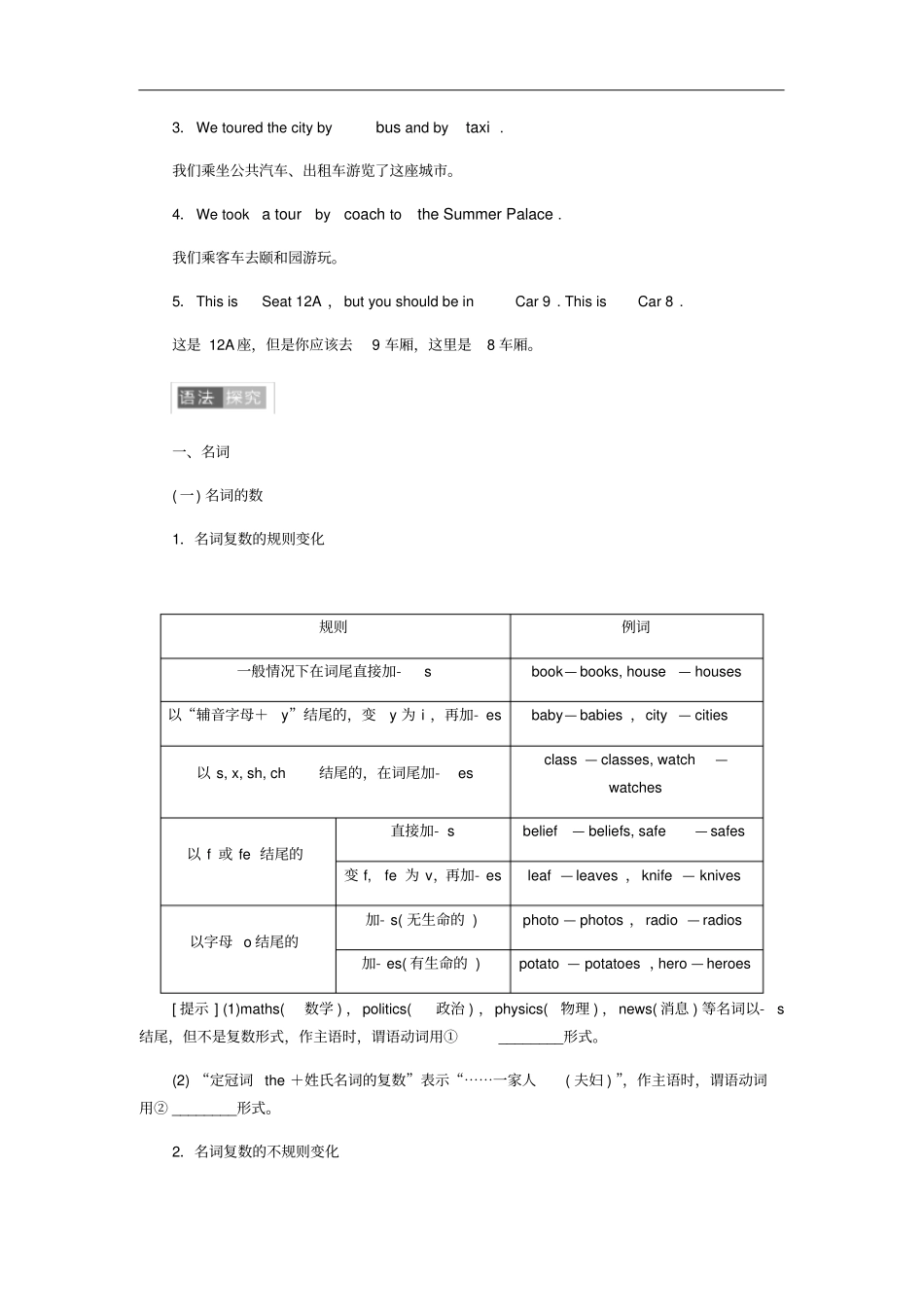 九年级英语下册Module1Travel模块语法聚焦练习新版外研版_第2页