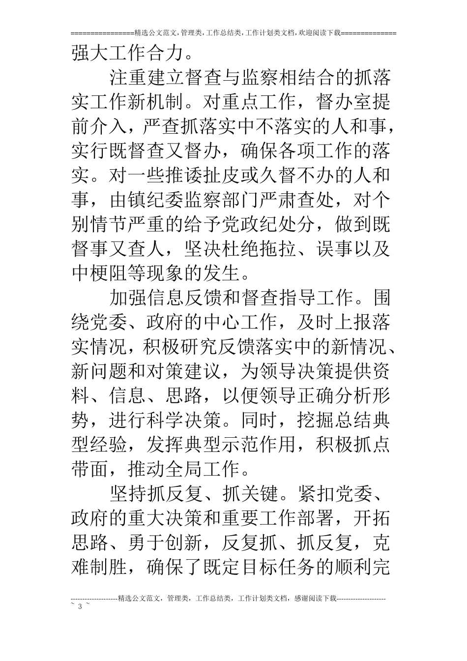 乡镇18年年督查工作总结_第3页