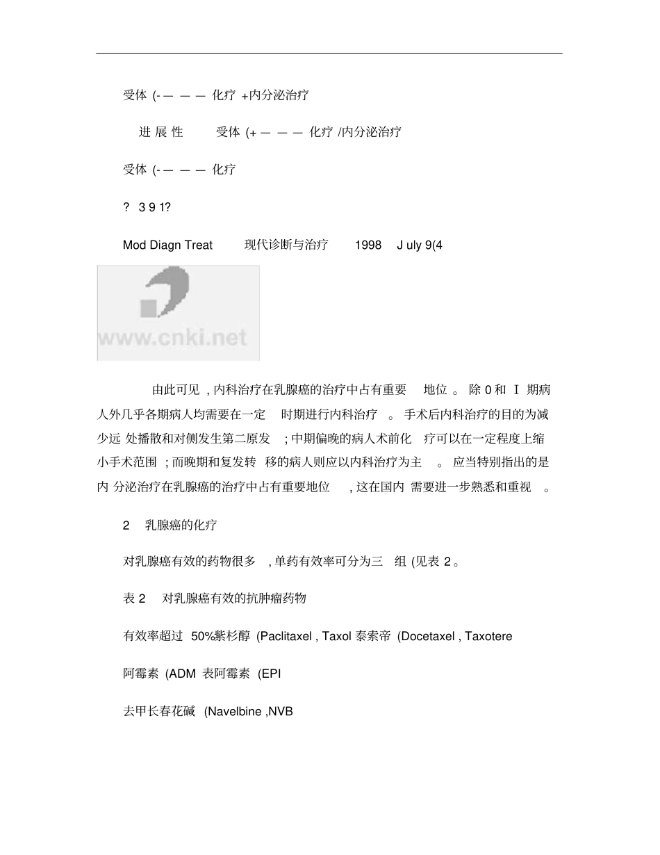 乳腺癌的内科治疗概要_第3页
