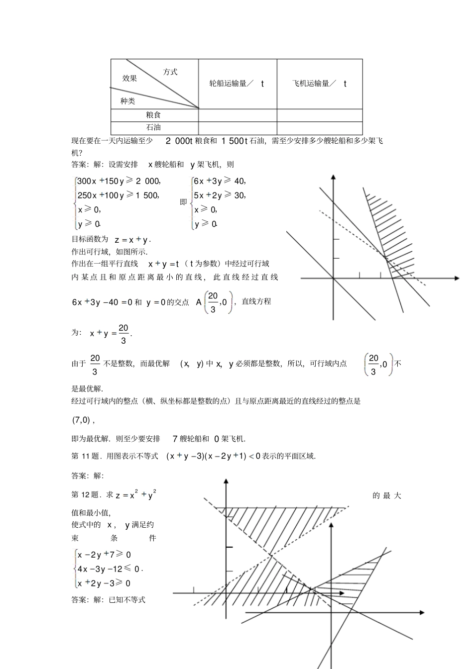二元一次不等式组与简单的线性规划问题同步练习1人教A版必修5_第3页