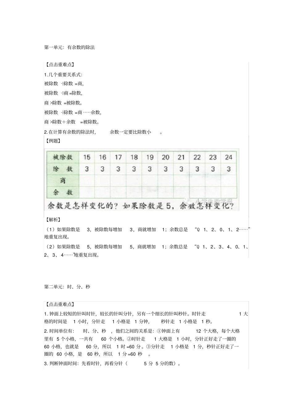 二年级数学期末复习宝典：重难点、易错题x_第1页
