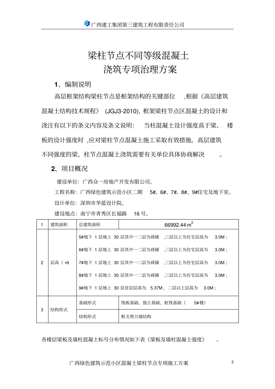 二期混凝土梁柱节点施工方案修改版剖析_第2页
