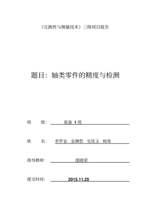 互换性三级项目