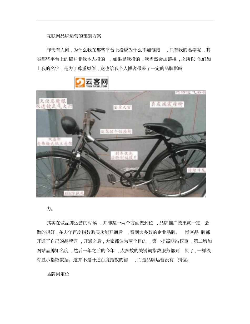 互联网品牌运营的策划方案概要_第1页