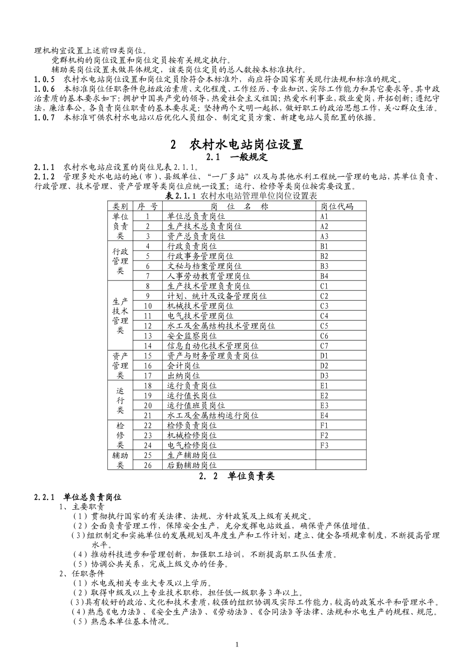水电站岗位设置标准_第2页