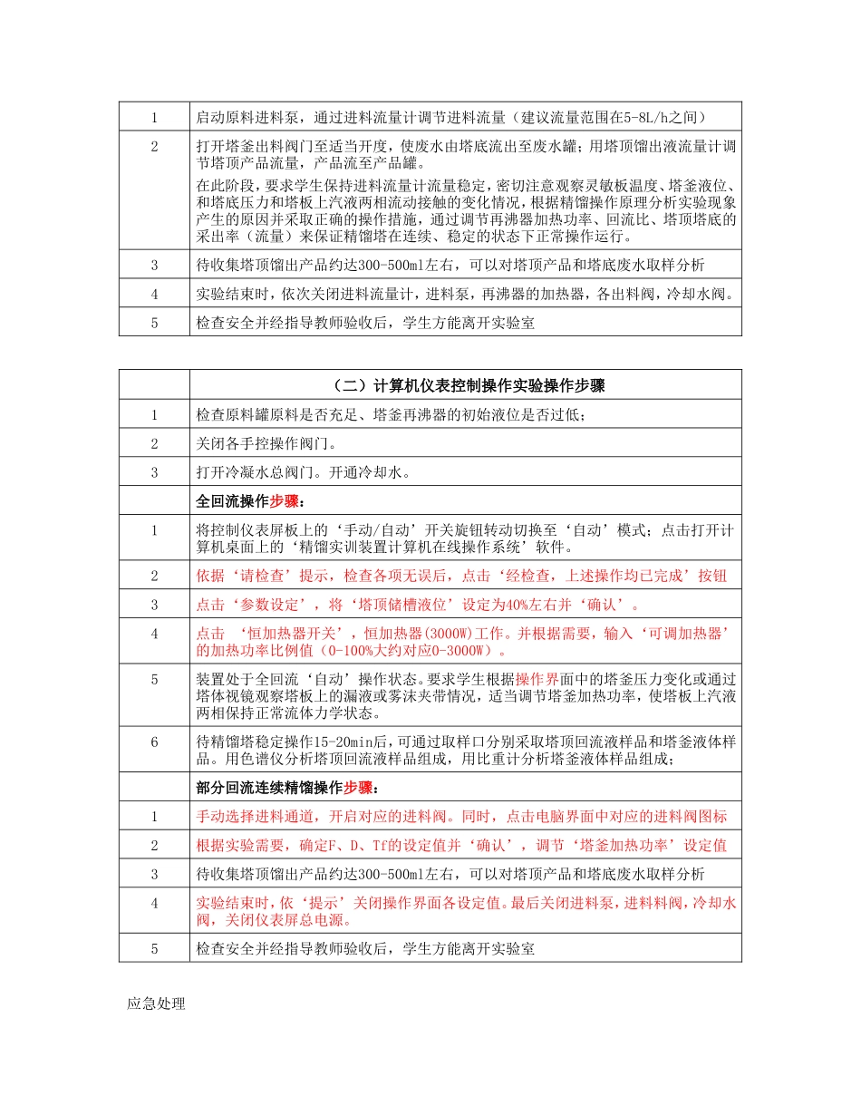 精馏实验操作步骤--安全操作规程-_第3页