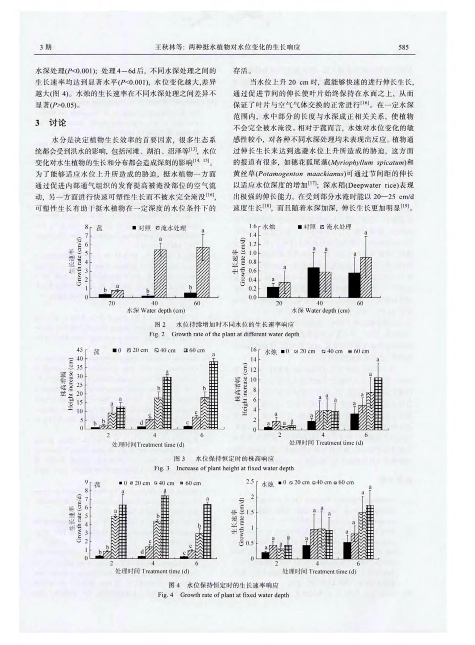 两种挺水植物对水位变化的生长响应_第3页