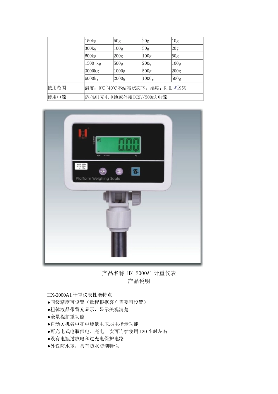 电子台秤说明书_第2页