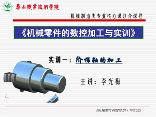 项目一 实训1 阶梯轴的加工