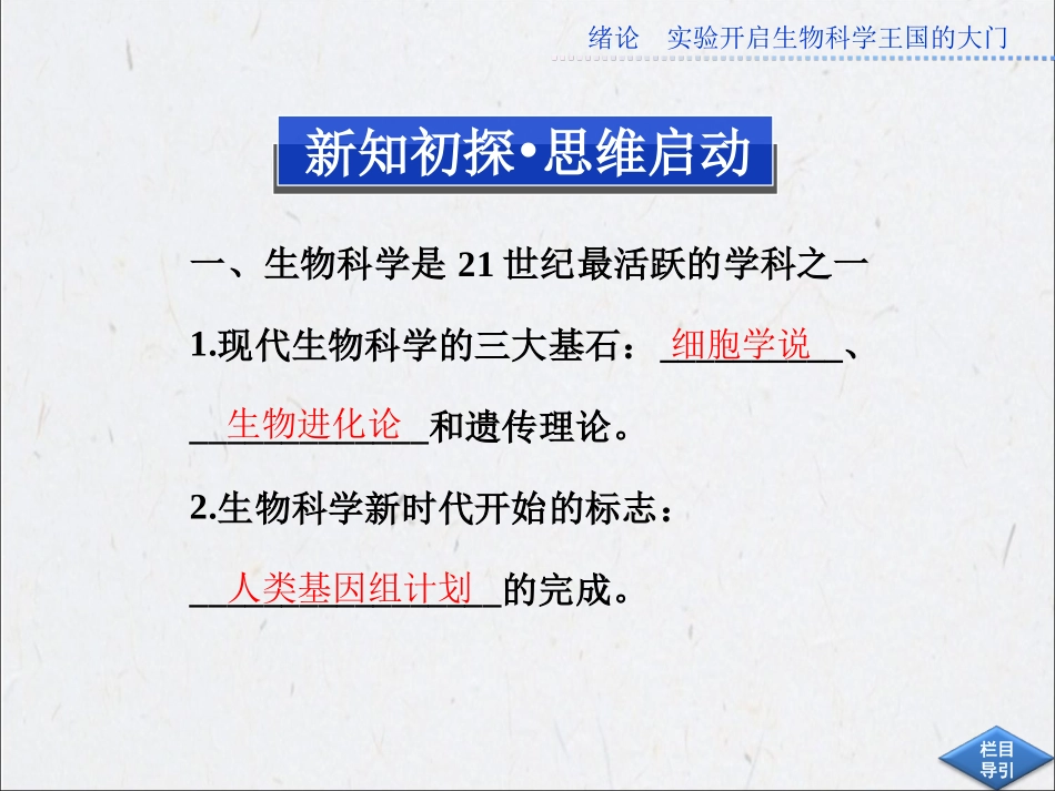 绪论实验开启生物科学王国的大门 课件(苏教版选修1)_第3页